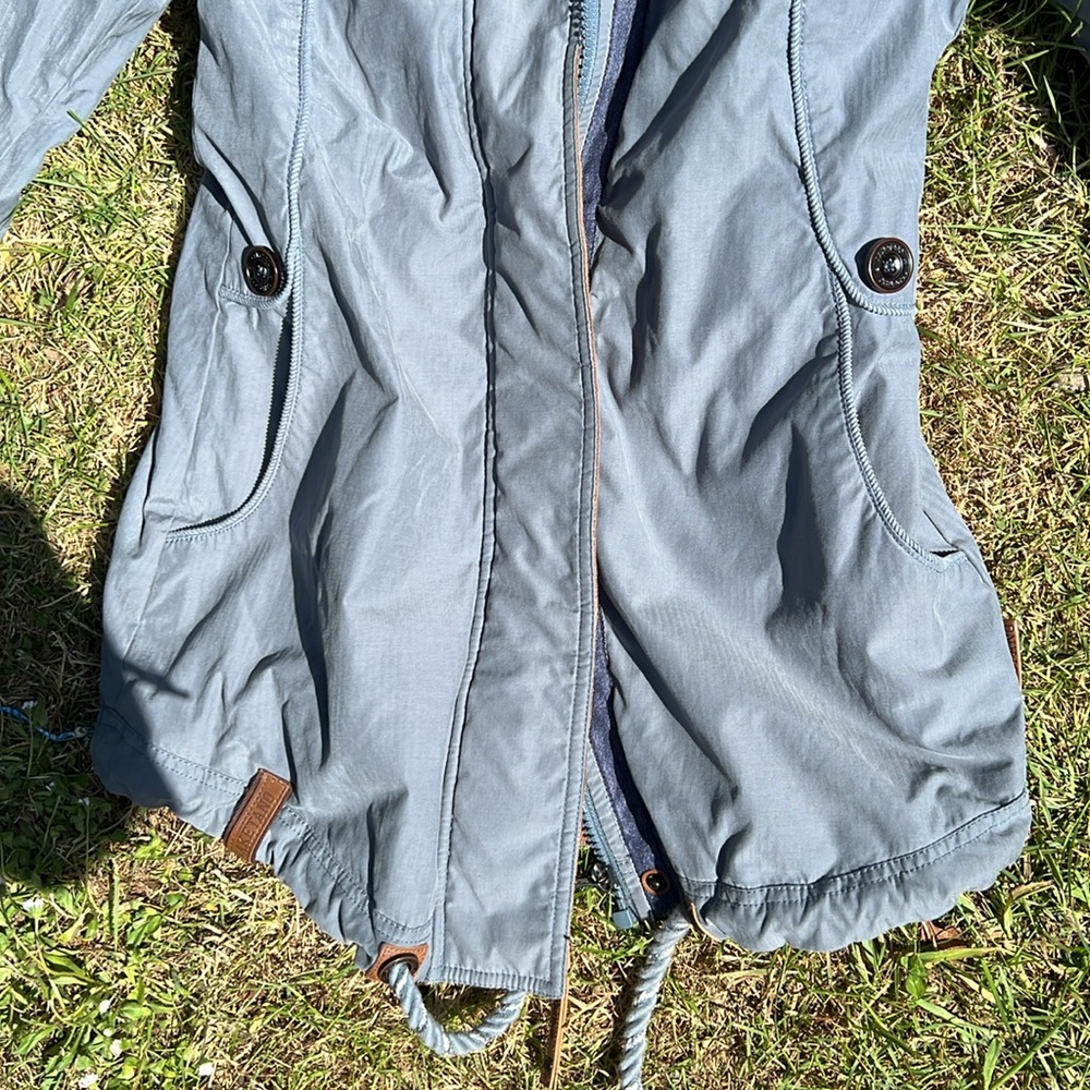 NAKETANO BRAVE NEW WORLD woman’s Size small long Jacket Blue - Picture 8 of 10